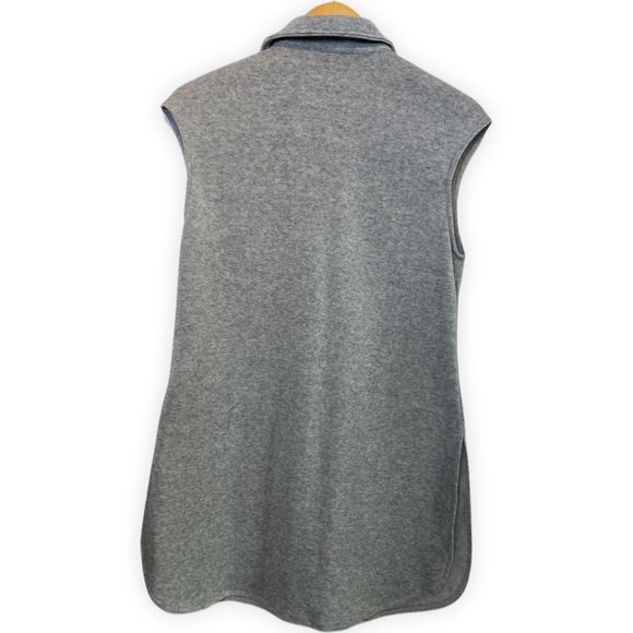 Light Gray Flap Pocket Vest Coat - Picture 7 of 8